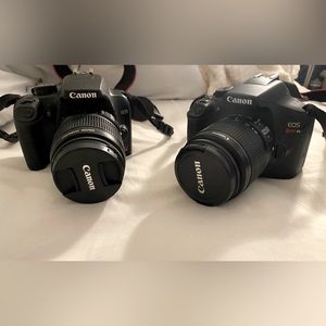 2 cameras- Canon EOS Rebel T6 & Canon EOS